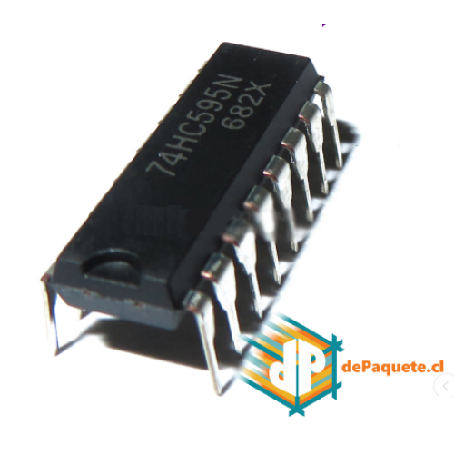 Shift Register (Registro de desplazamiento) 74HC595 DIP16